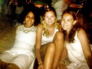 Silvester an der Copacabana in weißer Kleidung