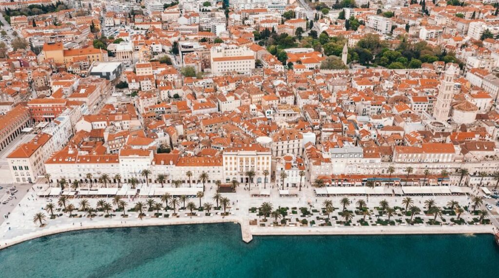 Die Altstadt von Split von oben