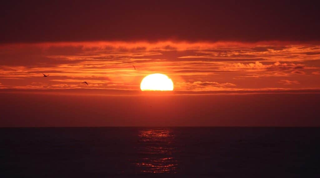 Ein wahnsinnig toller Sonnenuntergang über dem Atlantik