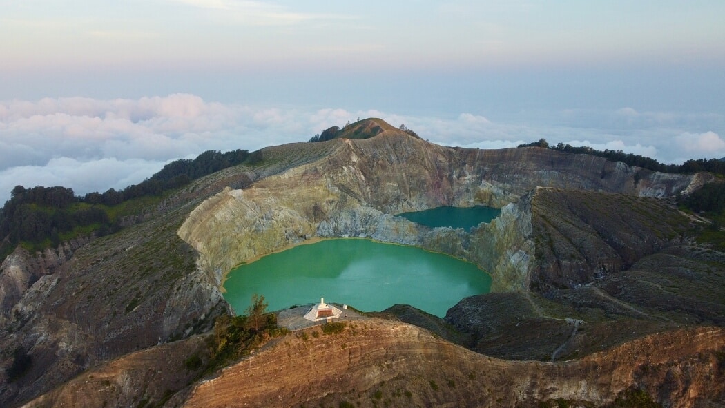 Flores Kelimutu Vulkan Seen